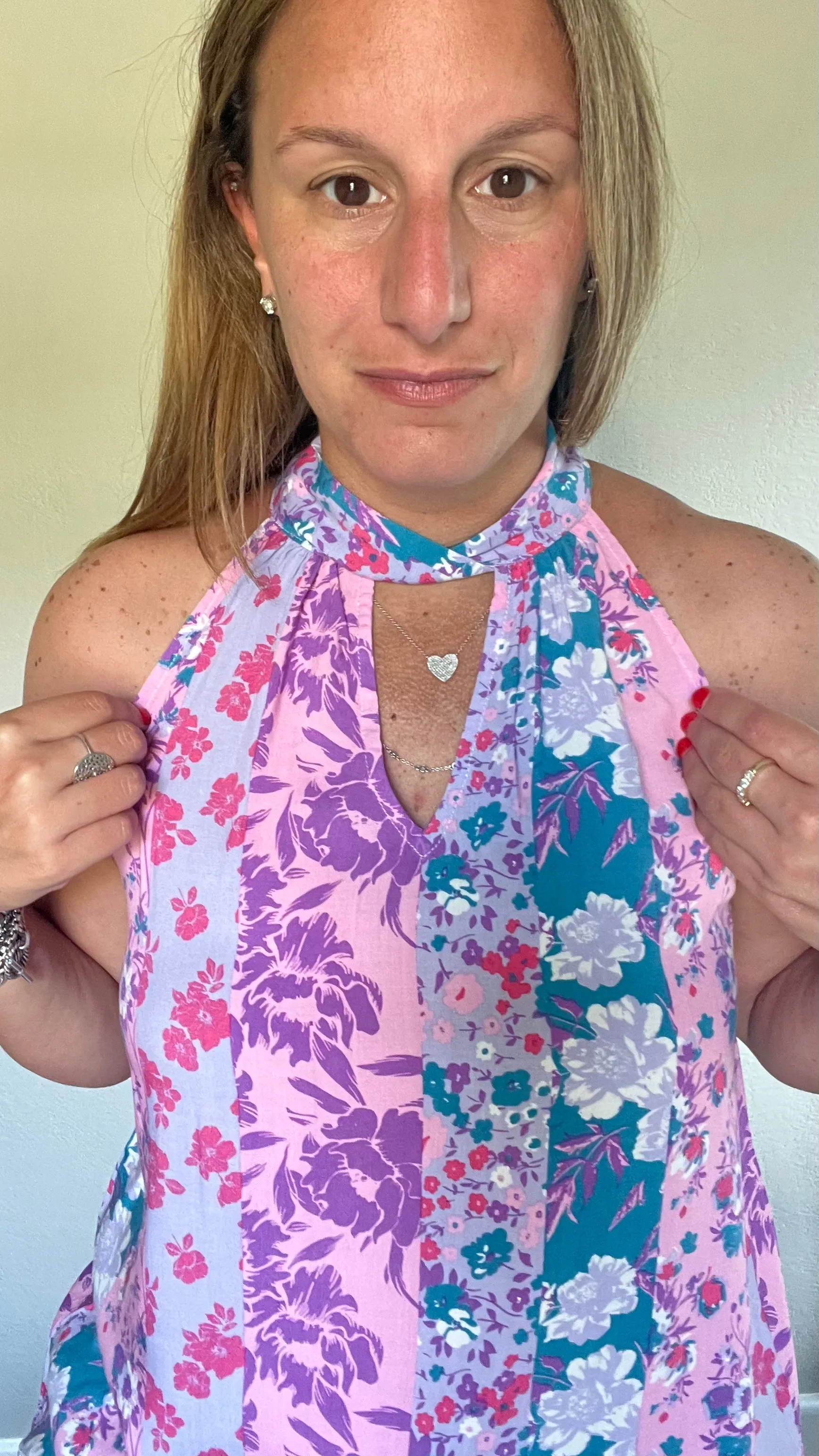 Pretty Floral Sleeveless Top