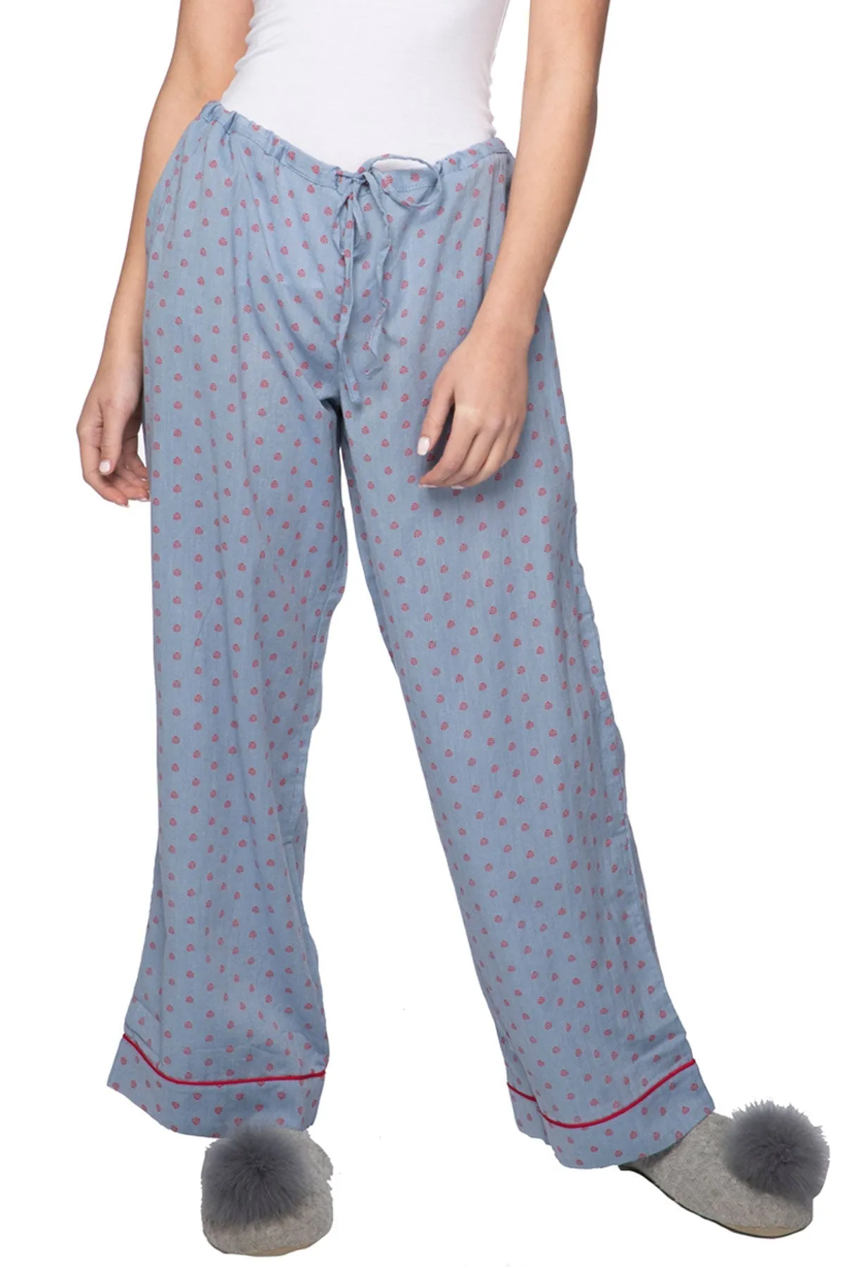Printed PJ Set in Geo Dot Print Red