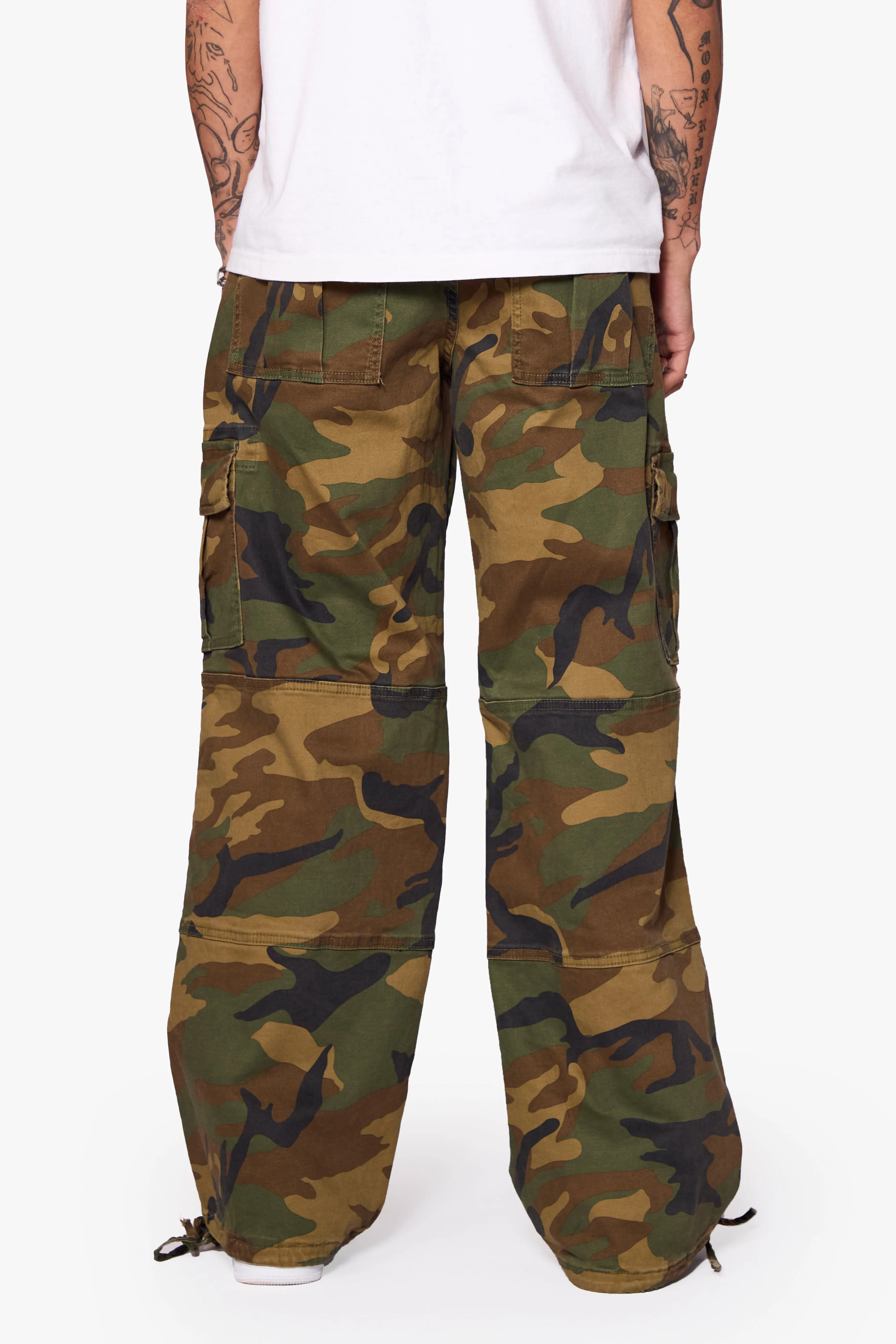 "SAFARI" FOILAGE GREEN BAGGY DENIM JEAN