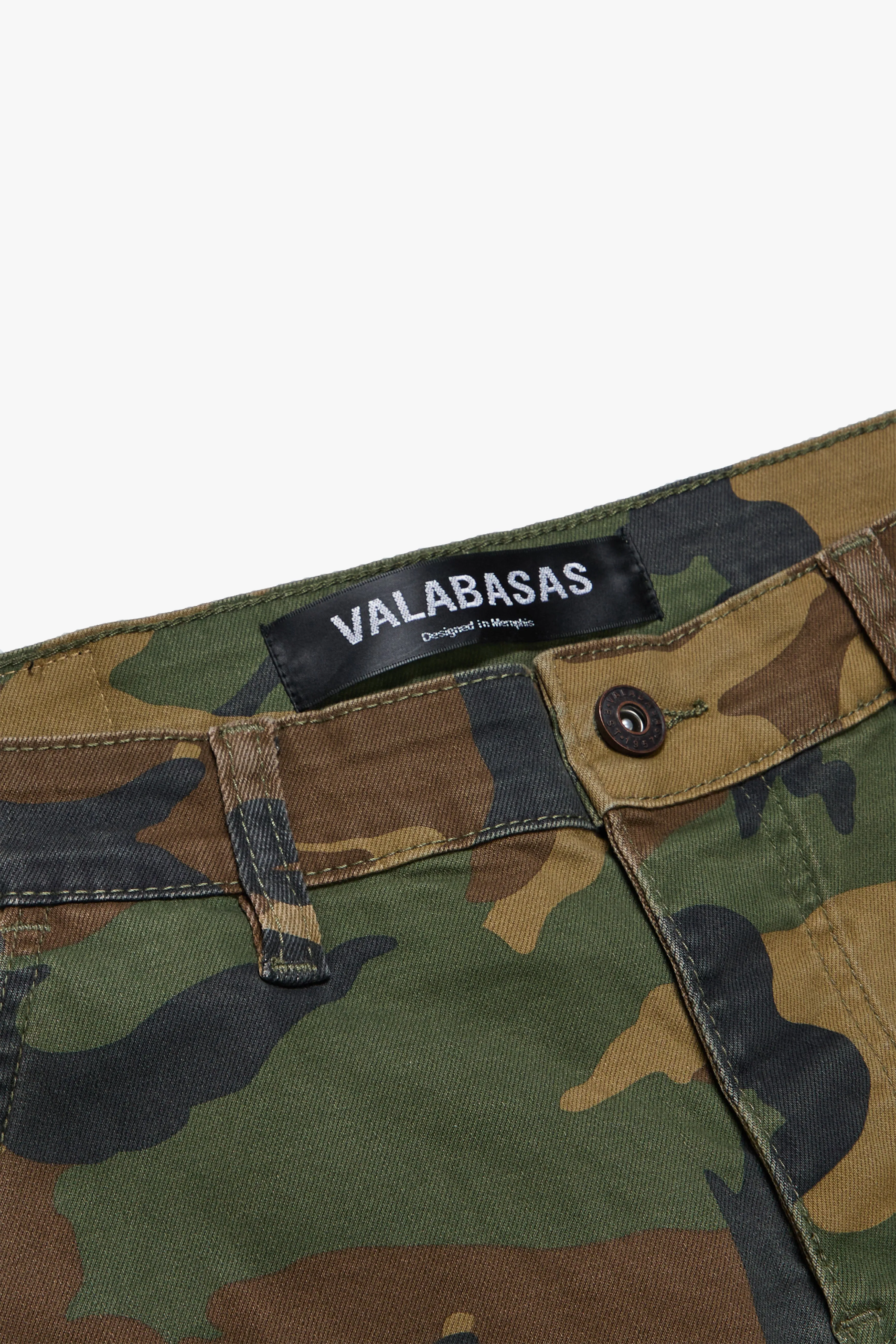 "SAFARI" FOILAGE GREEN BAGGY DENIM JEAN