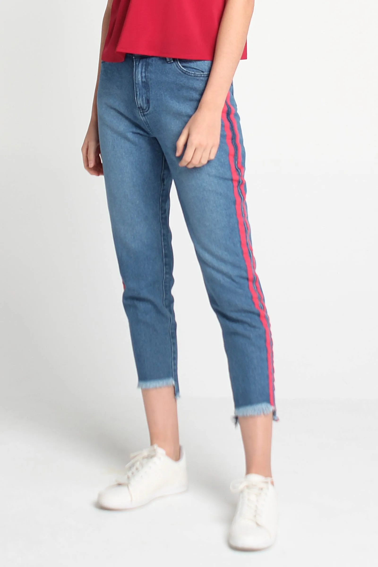  Racer Stripes Vintage Slim Jeans
