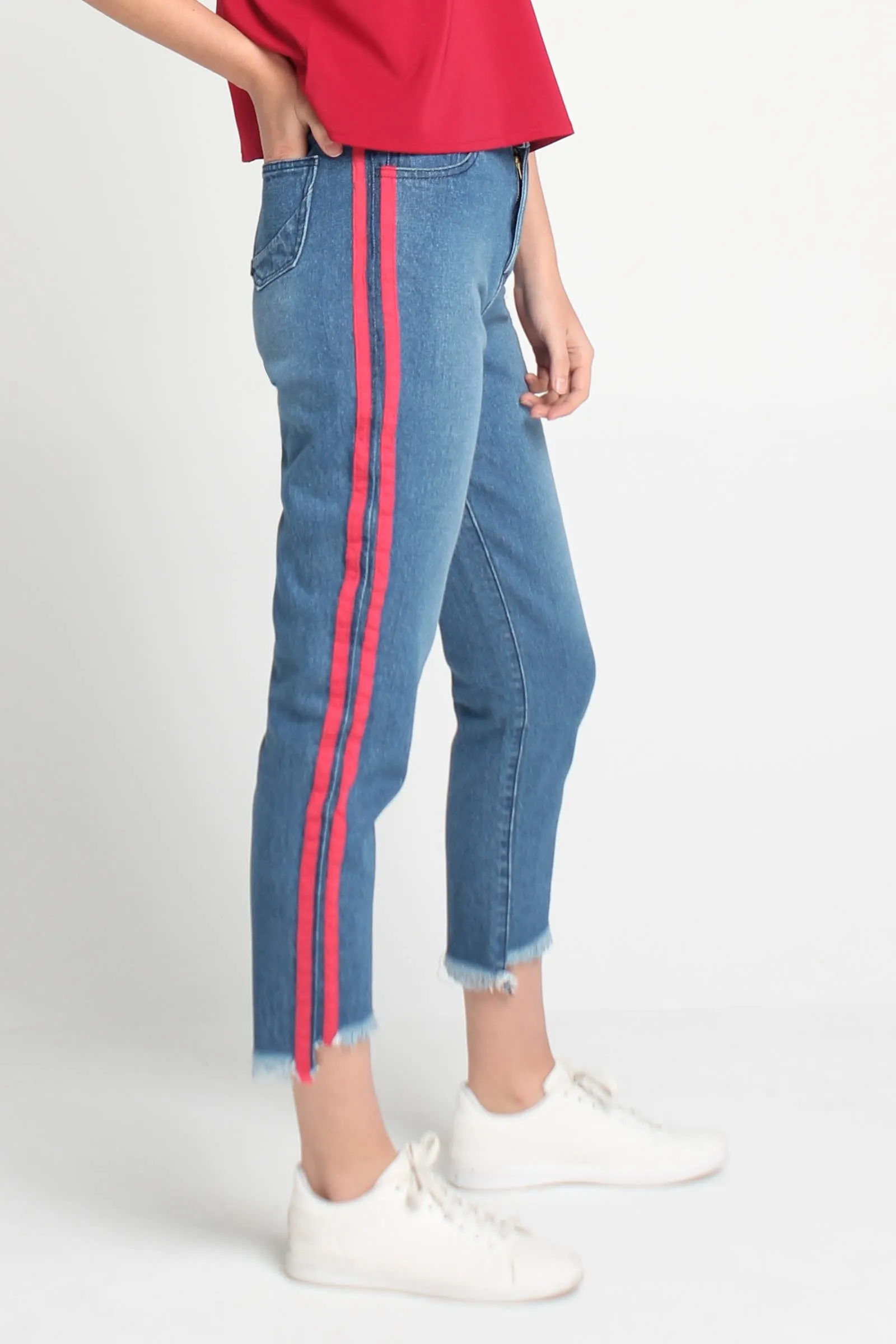  Racer Stripes Vintage Slim Jeans