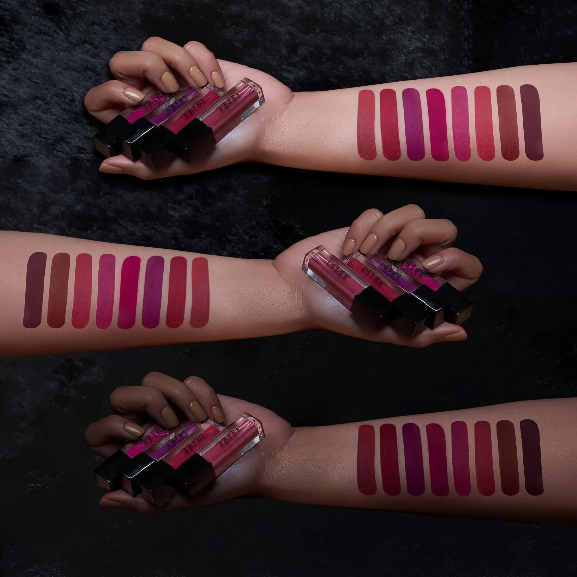 RENEE Stay With Me Mini Matte Lip Color, Long Lasting, Non Transfer, Water & Smudge Proof, Light Weight Liquid Lipstick, Hunger for Berry 2ml