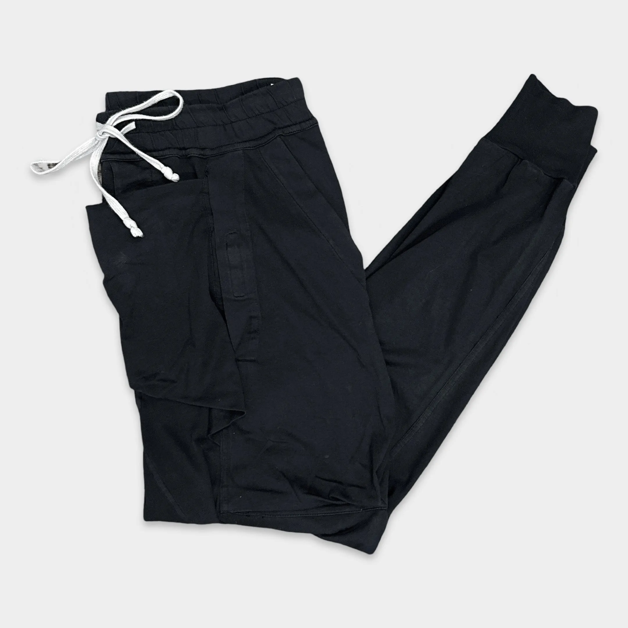 Rick Owens Men's Black Drop Crotch Cotton Joggers