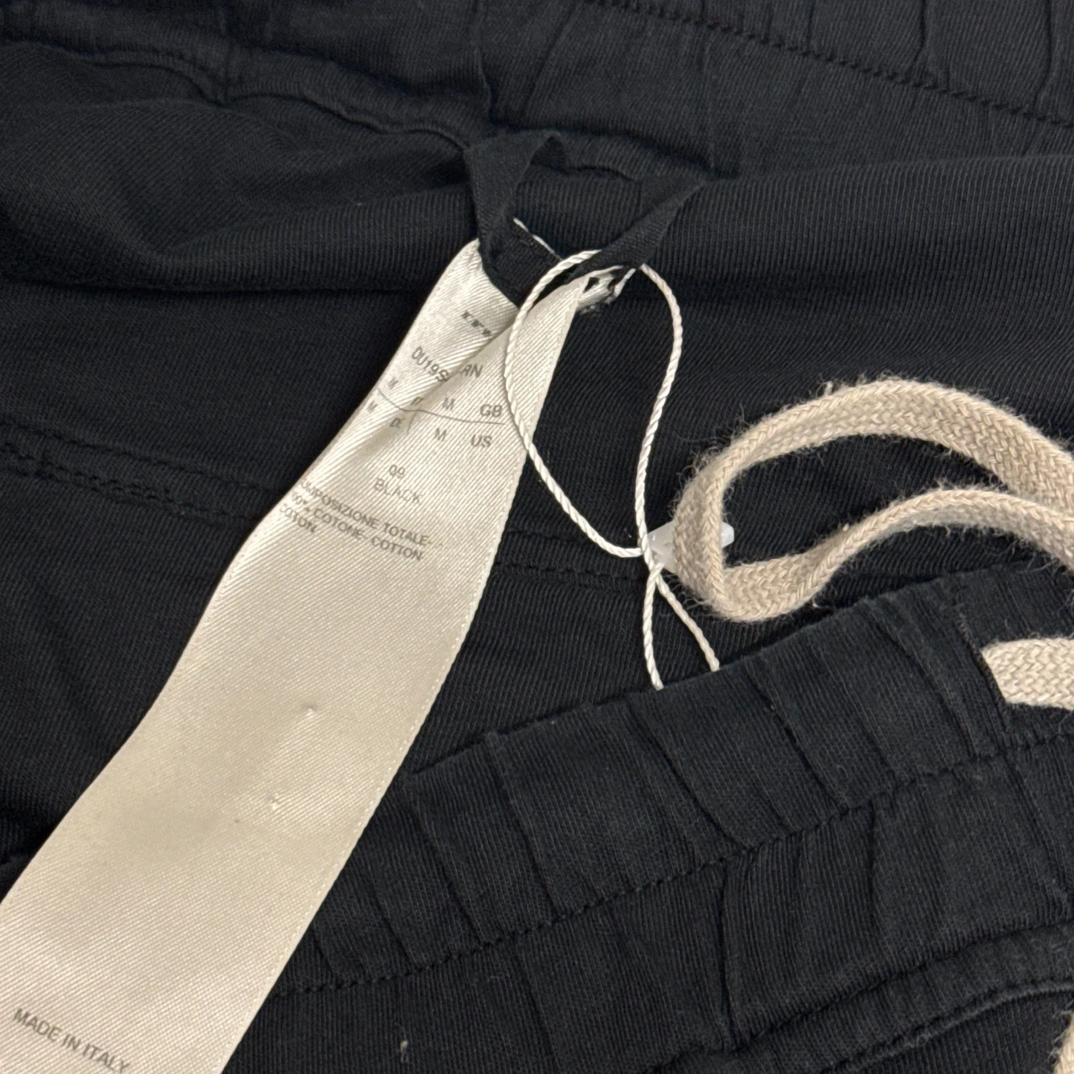 Rick Owens Men's Black Drop Crotch Cotton Joggers