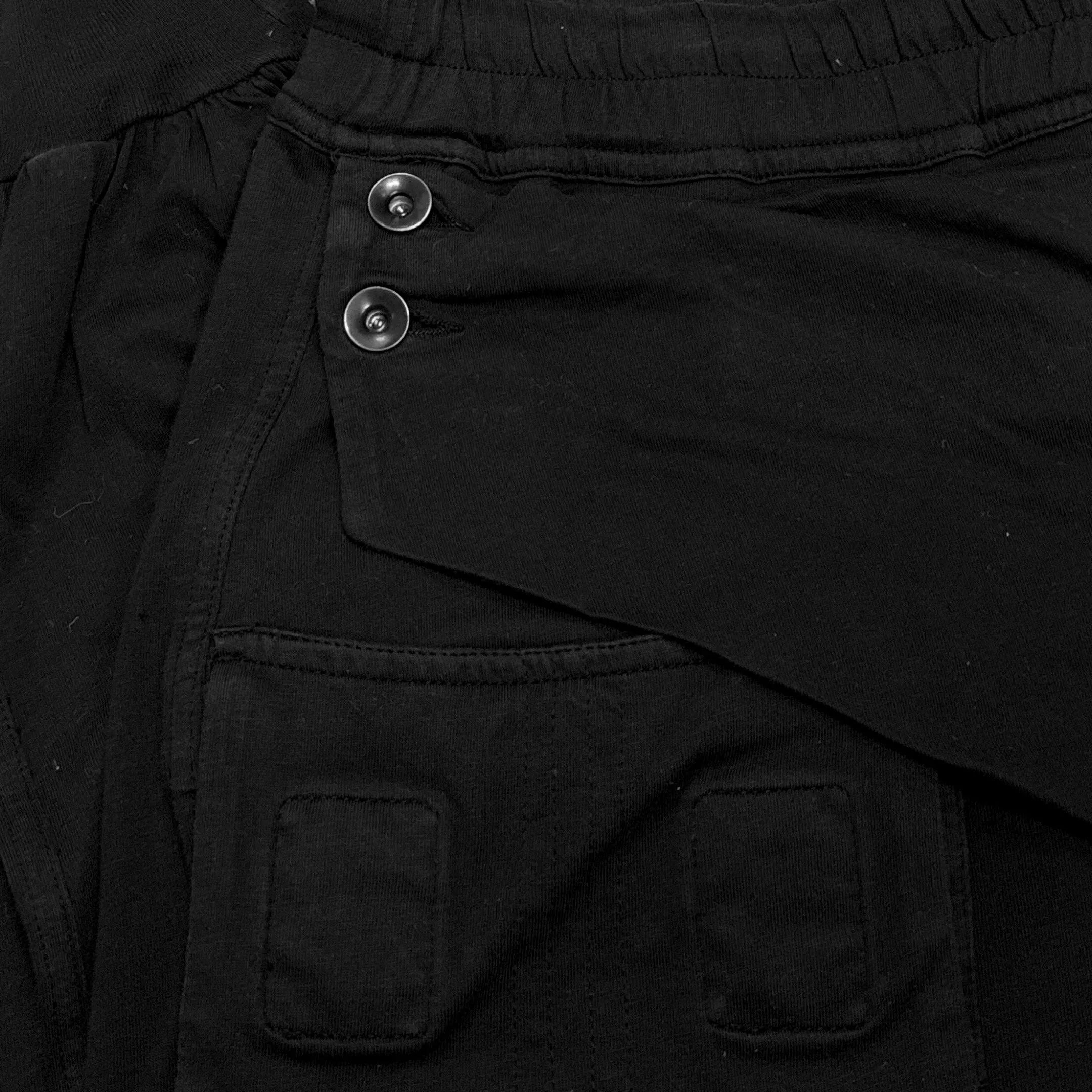 Rick Owens Men's Black Drop Crotch Cotton Joggers