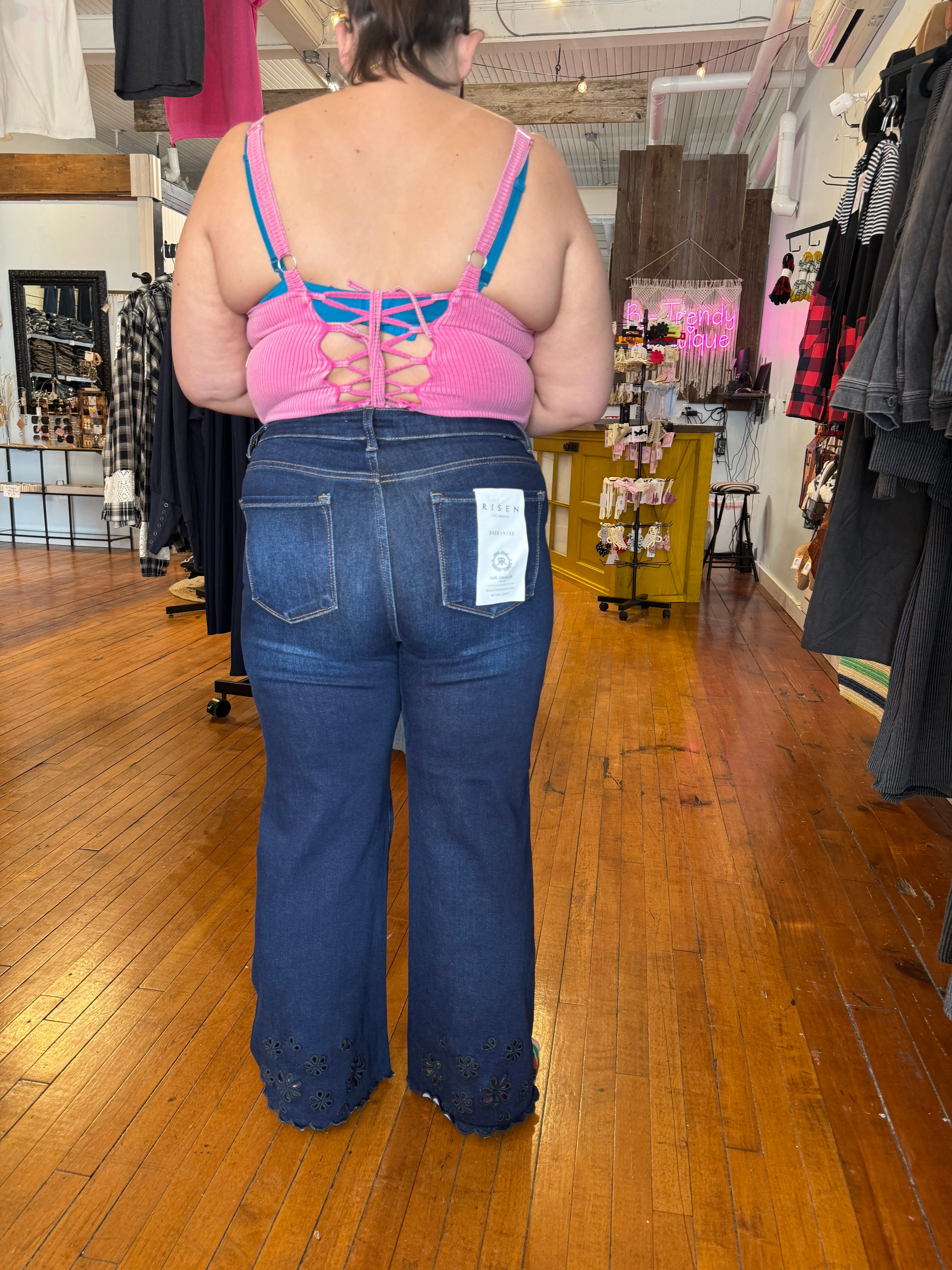 RISEN- Paula Cut Out Detail - Denim Jeans