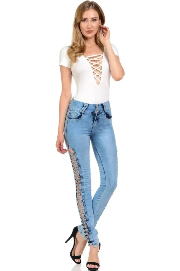 Side Up The Ladder with O Rings Jeans