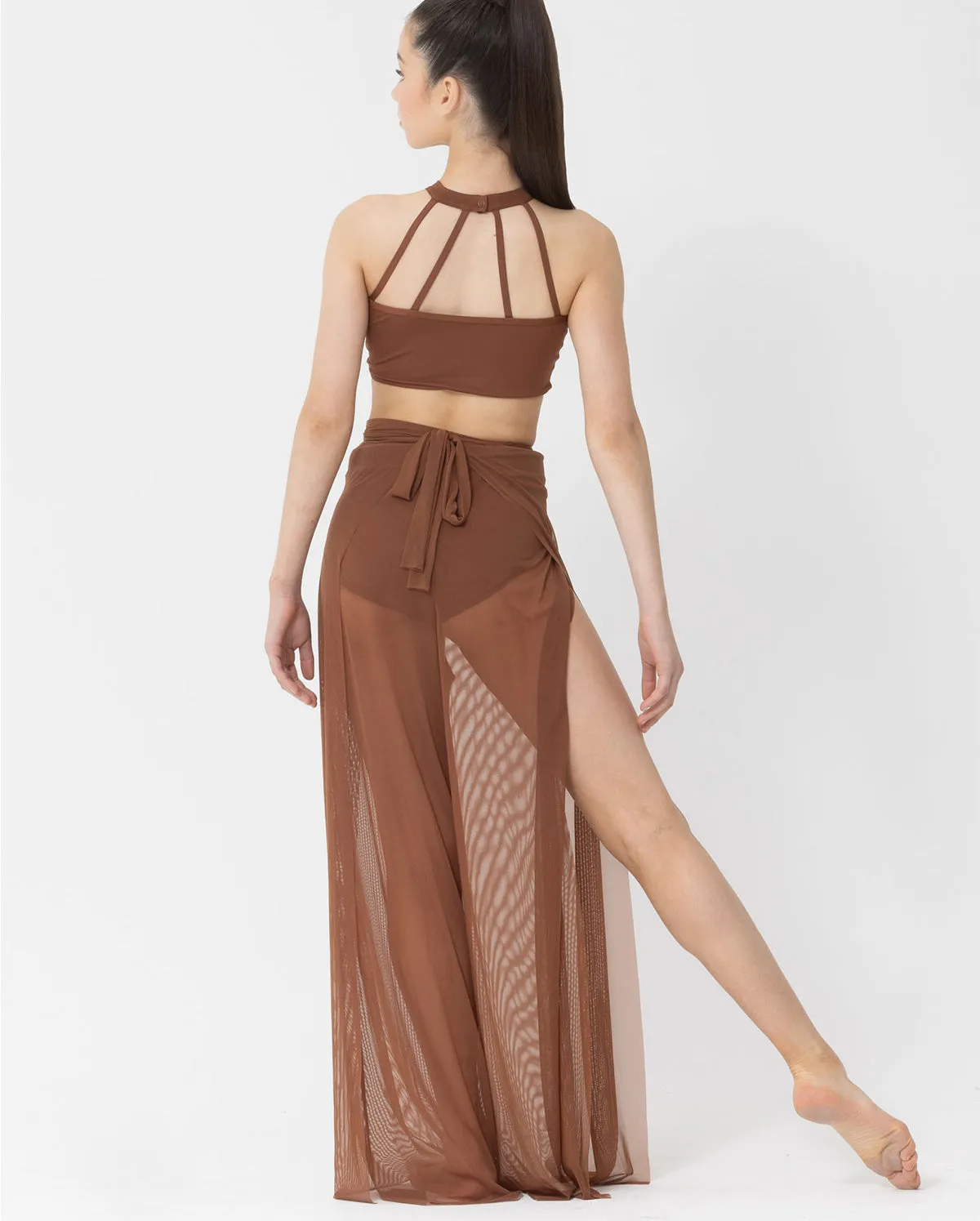 Studio 7, Mesh Wrap Pants, Mocha, Childs, CHMP02