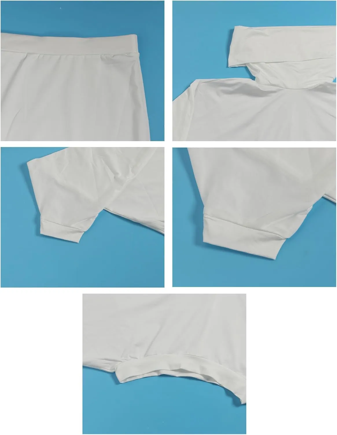 Tbahhir Womens Batwing Sleeve Heaps Collar Tops 2 Piece Outfit Crop Top and Bodycon Fishtail Mermaid Maxi Skirt Sets