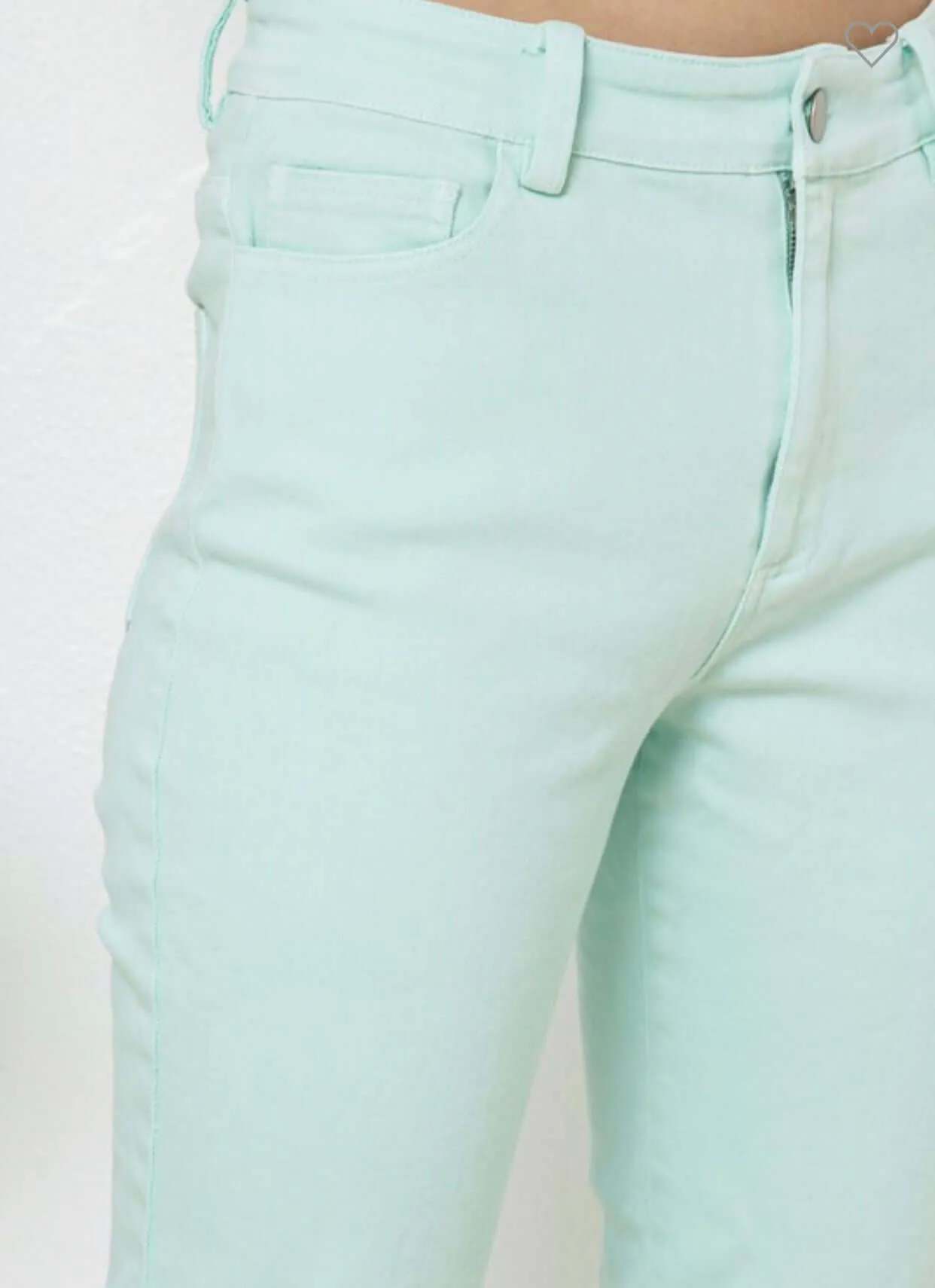 The Mindy Jeans: Mint Denim Stretchy Skinny Jeans