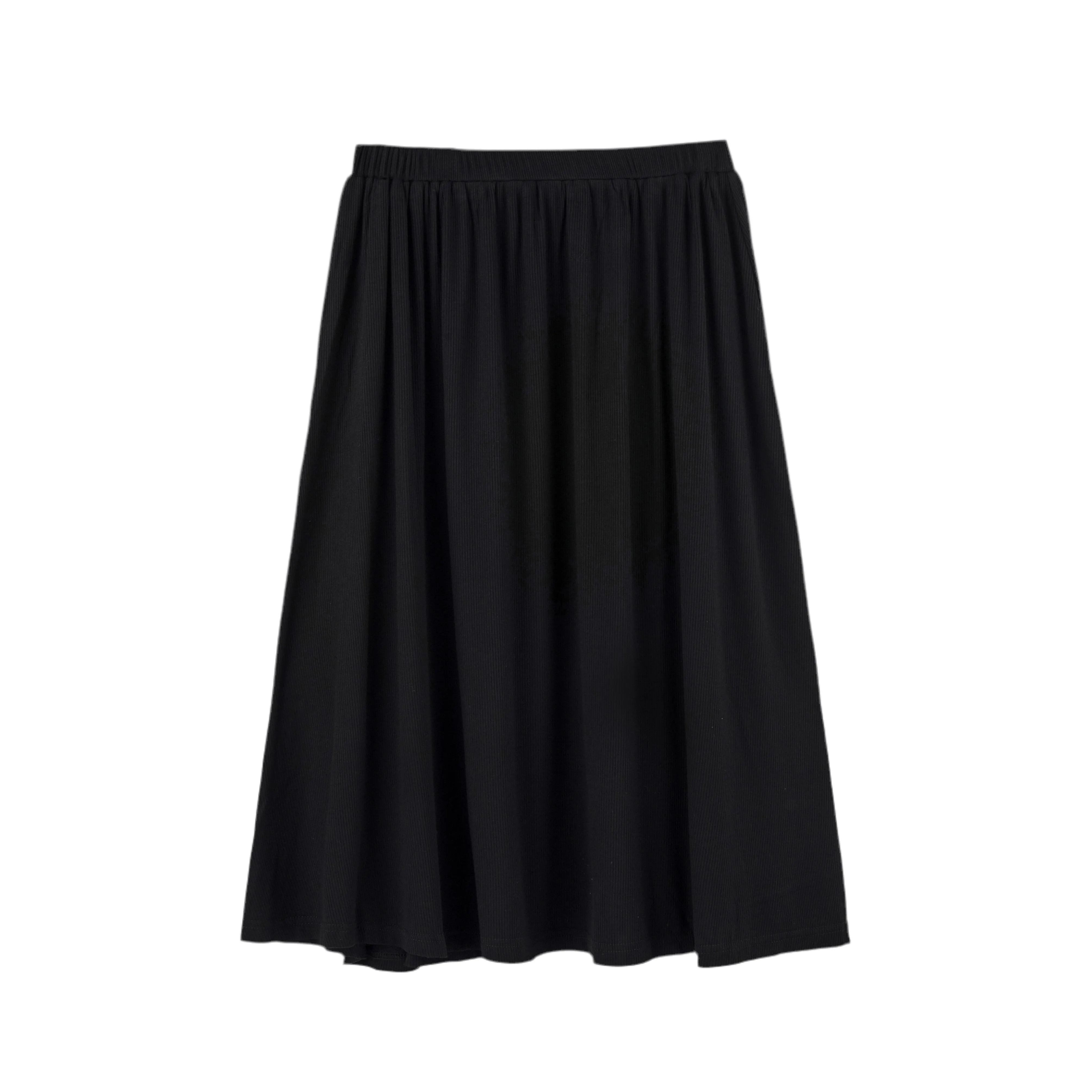Twirl Ribbed Skirt | Black