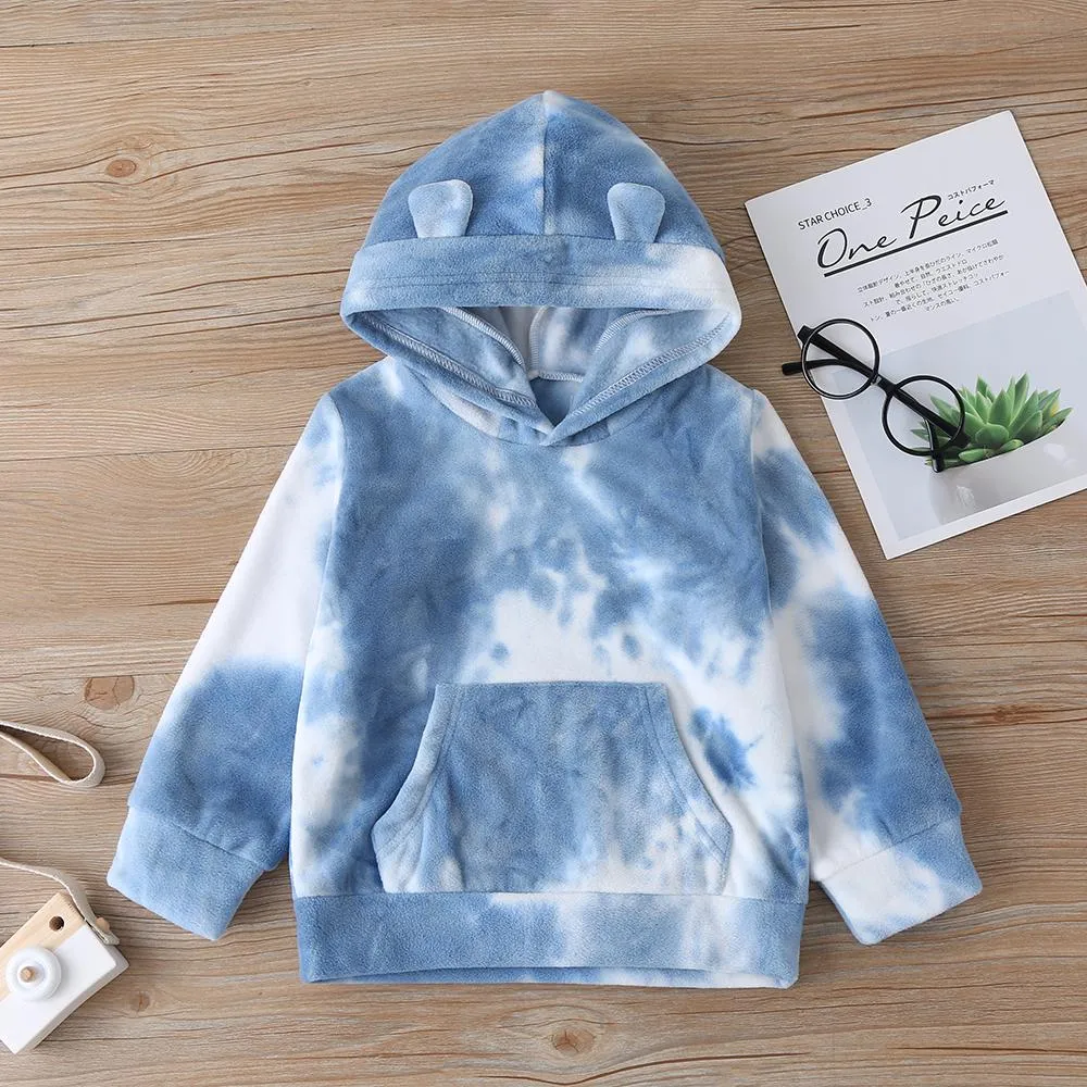 Unisex Hooded Long-sleeve Tie Dye Top & Pants Kids Clothing Suppliers