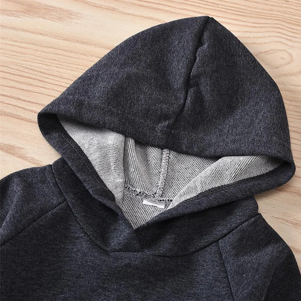 Unisex Solid Hooded Long Sleeve T-shirts & Floral Pants Wholesale