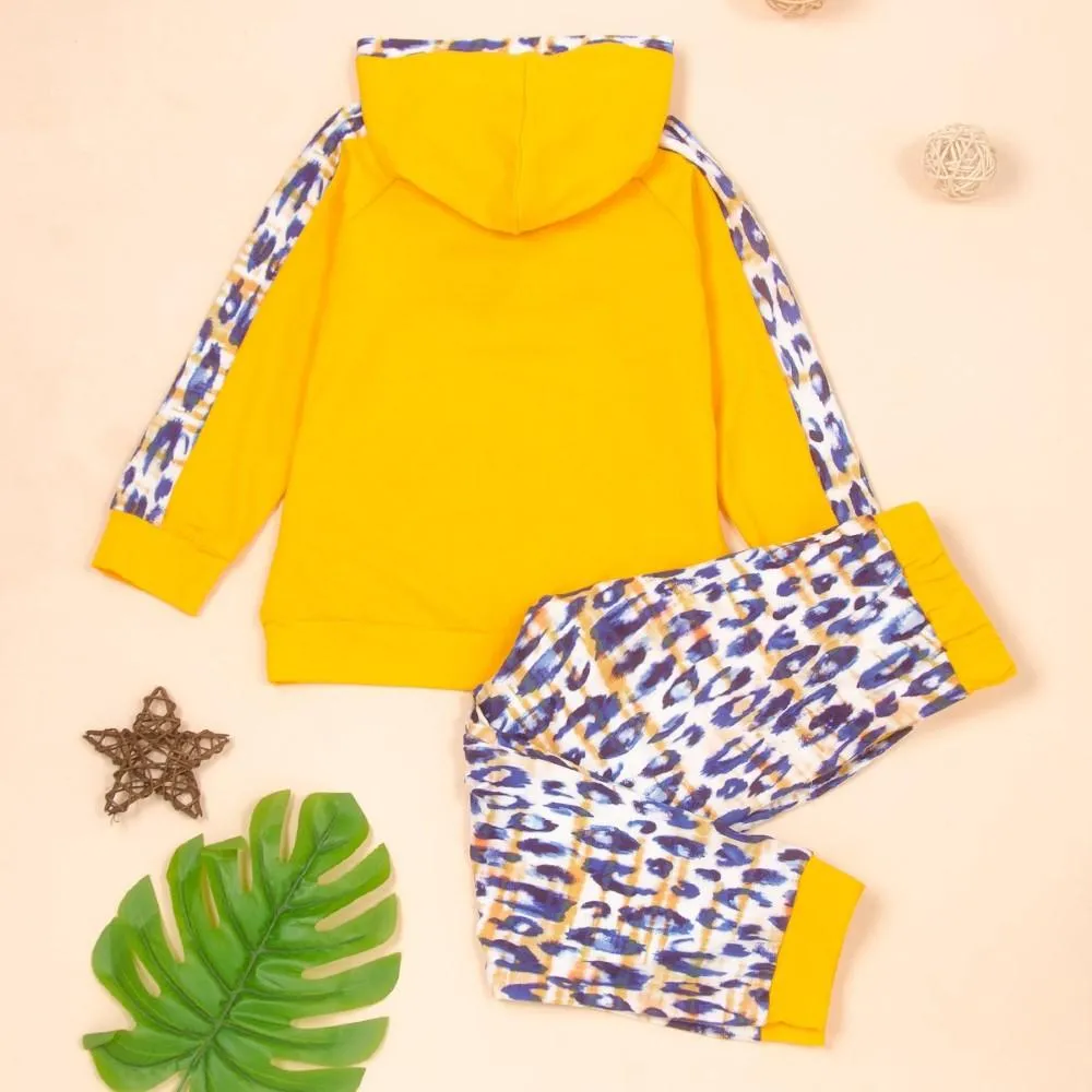 Unisex Tie Dye Hooded Long Sleeve Top & Pants Boys Casual Suits