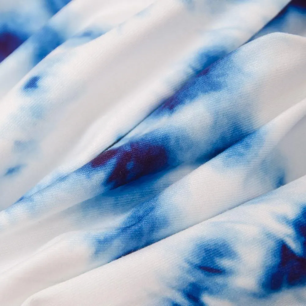 Unisex Tie Dye Hooded Long Sleeve Top & Pants Boys Casual Suits