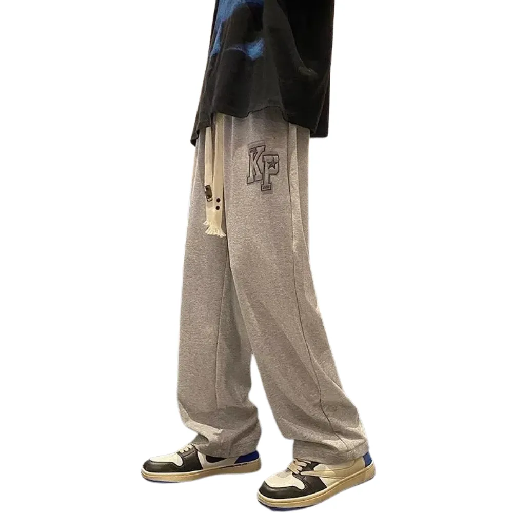 Vintage Letter Embroidery Sweatpants