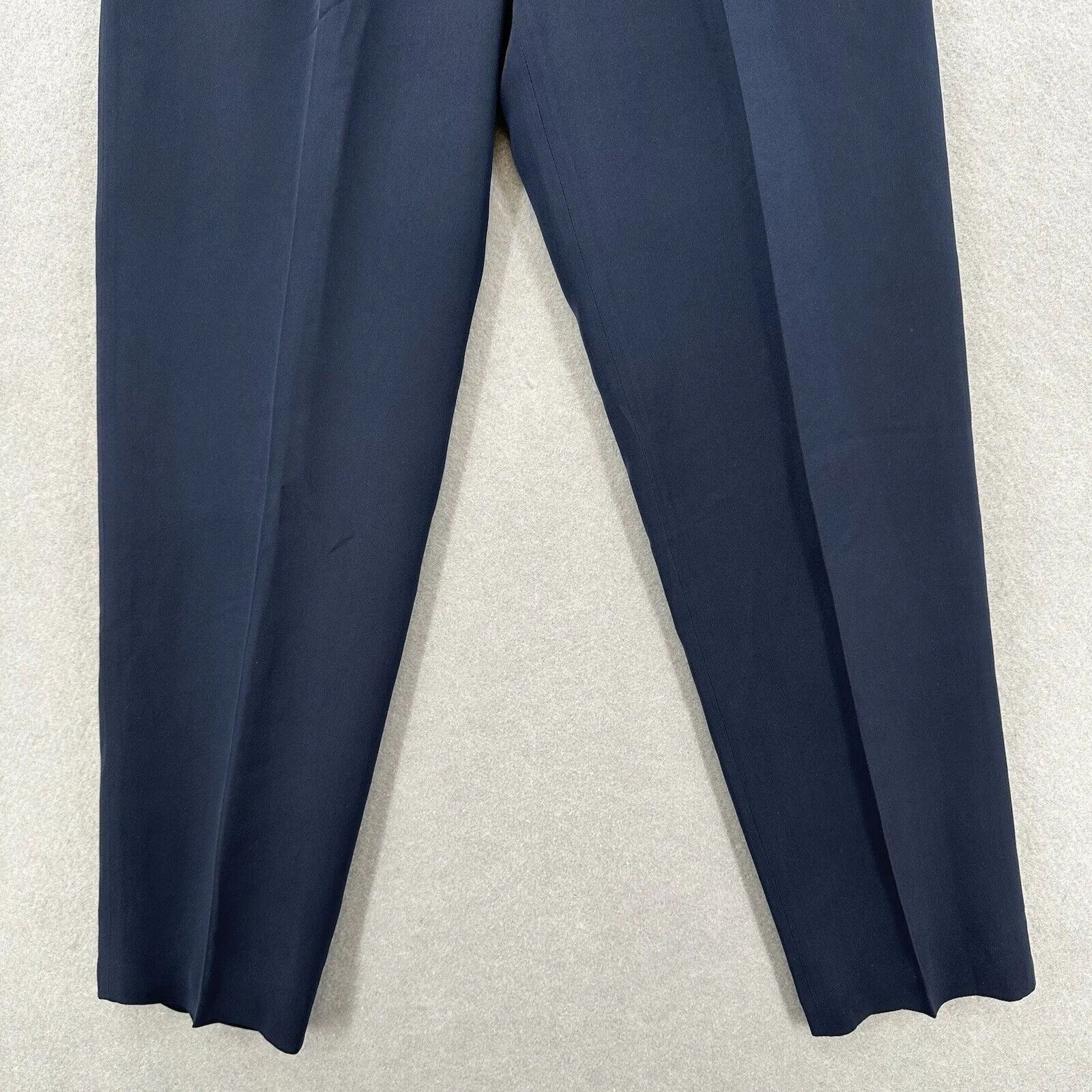Vintage Silk Pants Womens 10 Navy Blue Design By Pat Argenti Contemporary