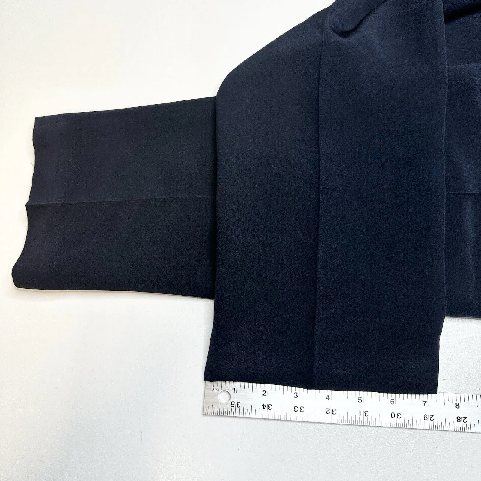 Vintage Silk Pants Womens 10 Navy Blue Design By Pat Argenti Contemporary
