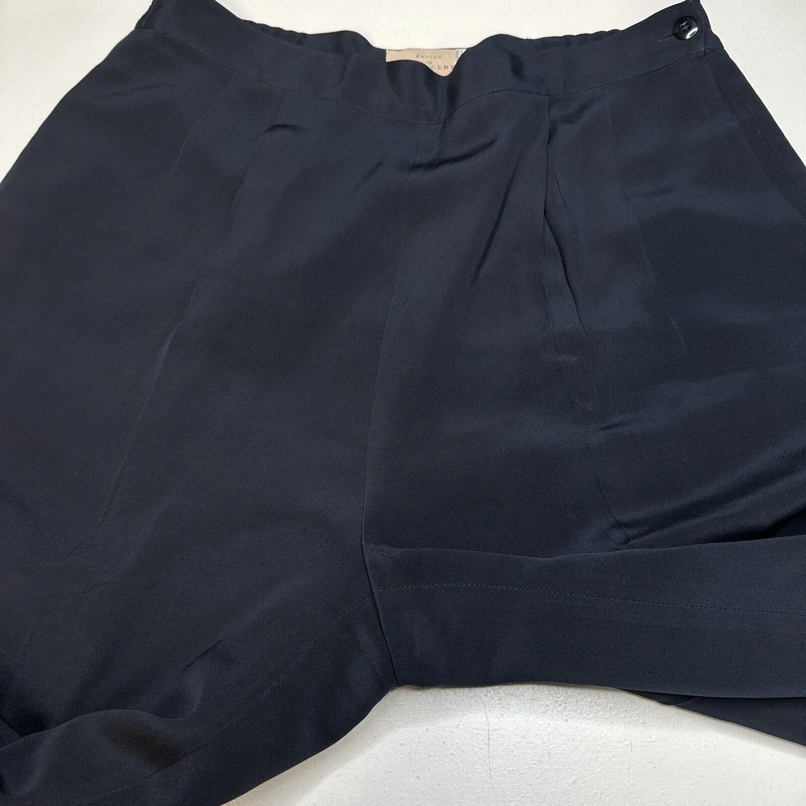 Vintage Silk Pants Womens 10 Navy Blue Design By Pat Argenti Contemporary