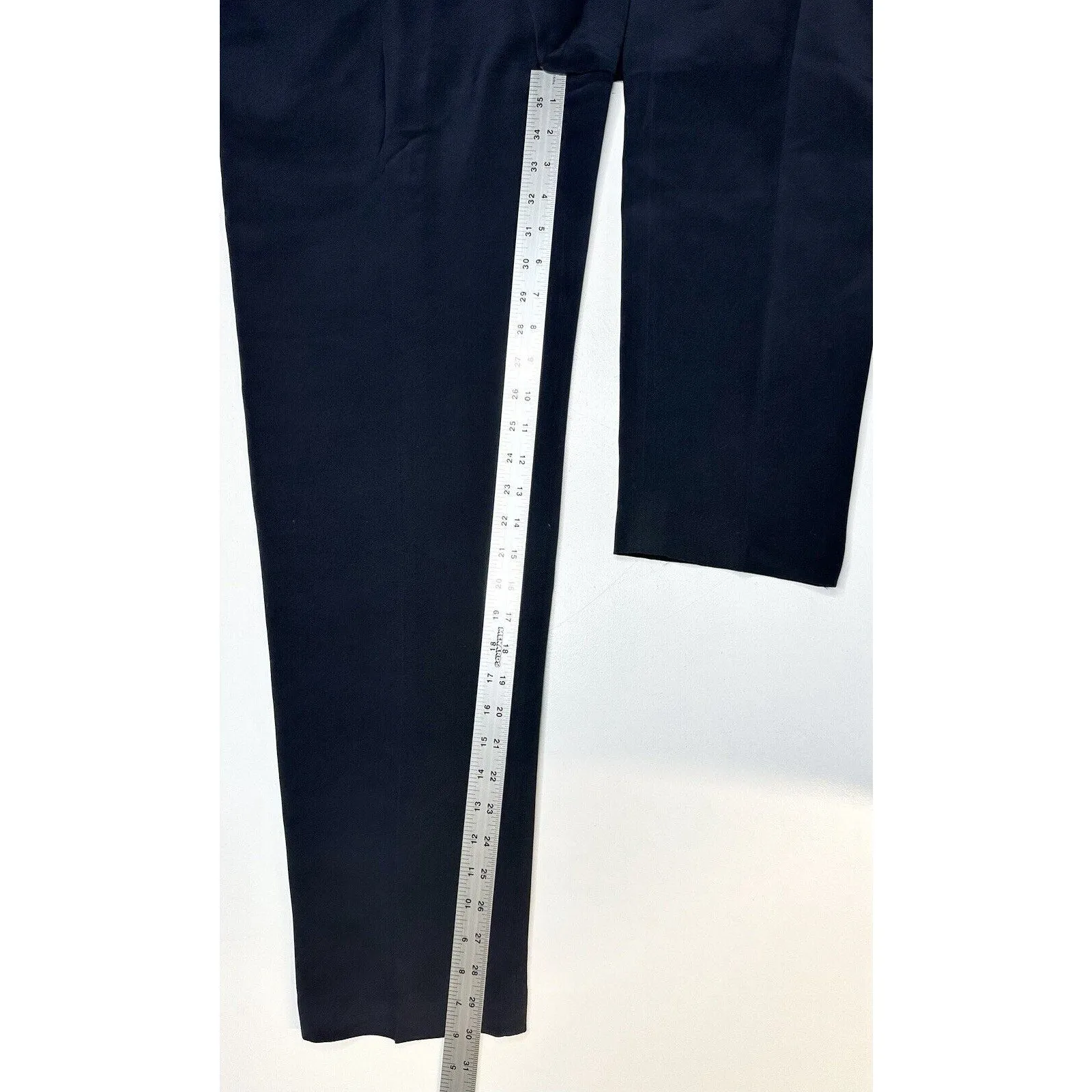 Vintage Silk Pants Womens 10 Navy Blue Design By Pat Argenti Contemporary