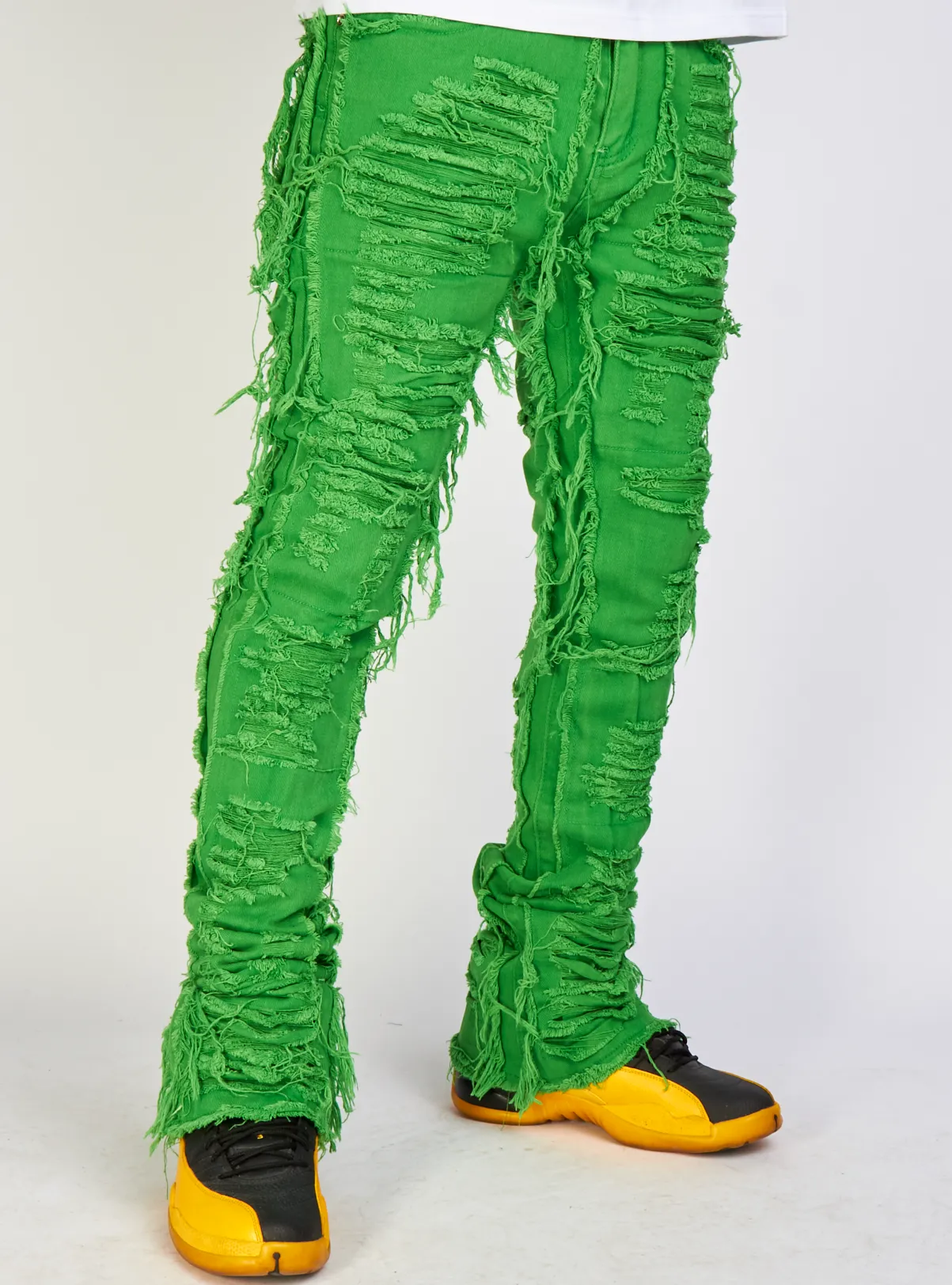Waimea Jeans - Super Distressed Stacked - Green - M5849T