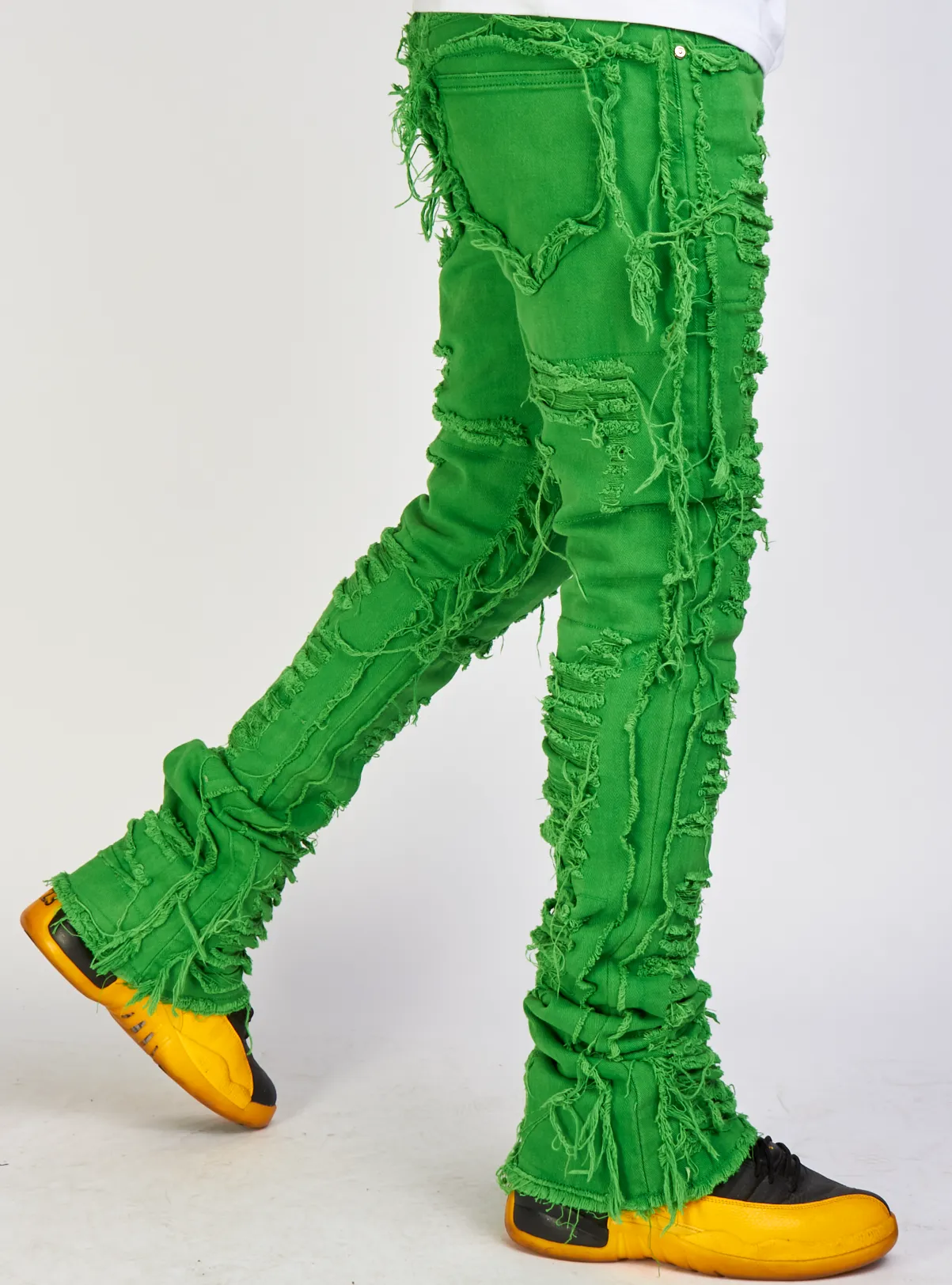 Waimea Jeans - Super Distressed Stacked - Green - M5849T