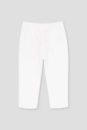 White Cotton Boys Trouser