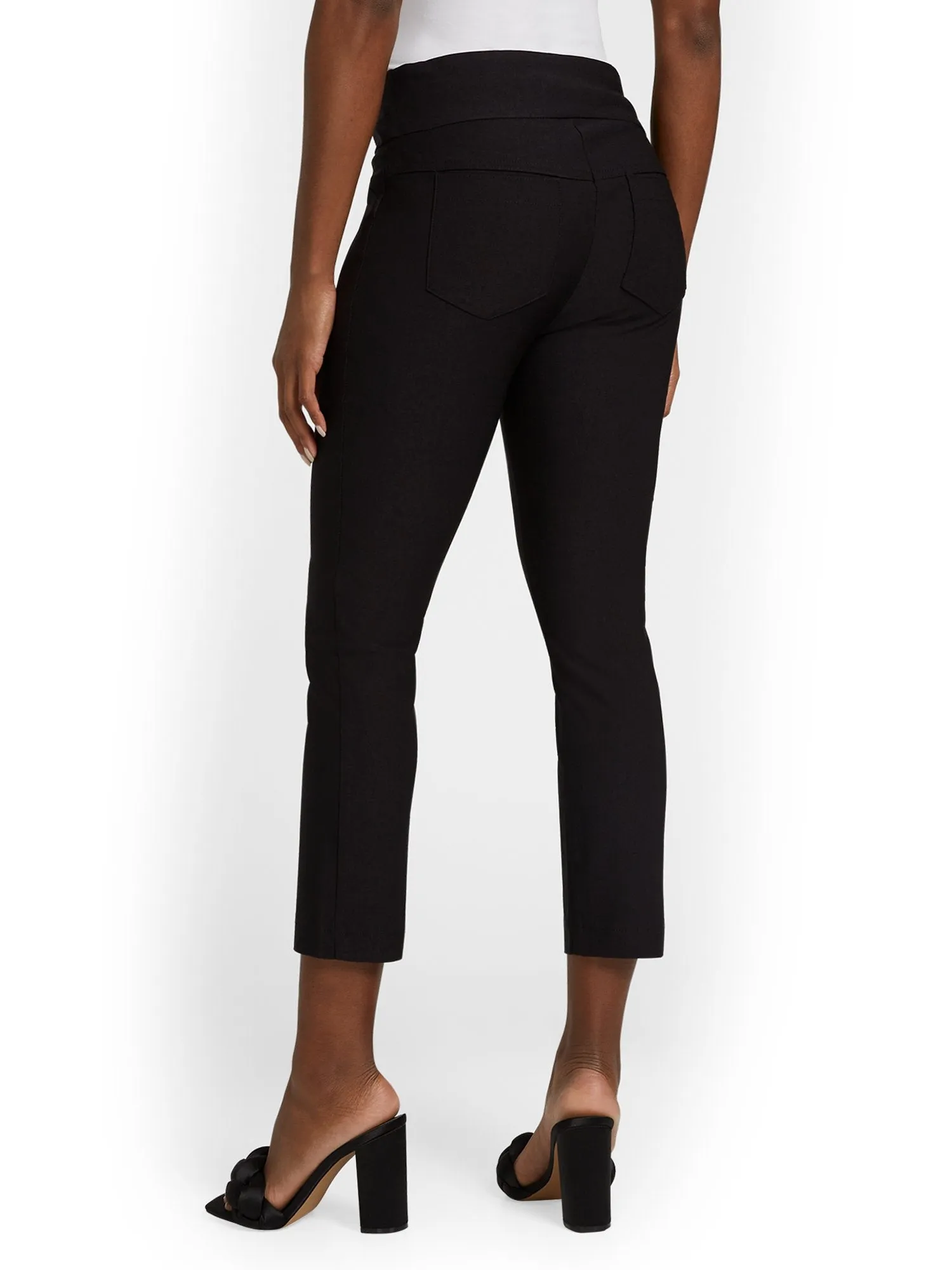 Whitney High-Waisted Pull-On Slim-Leg Capri Pant