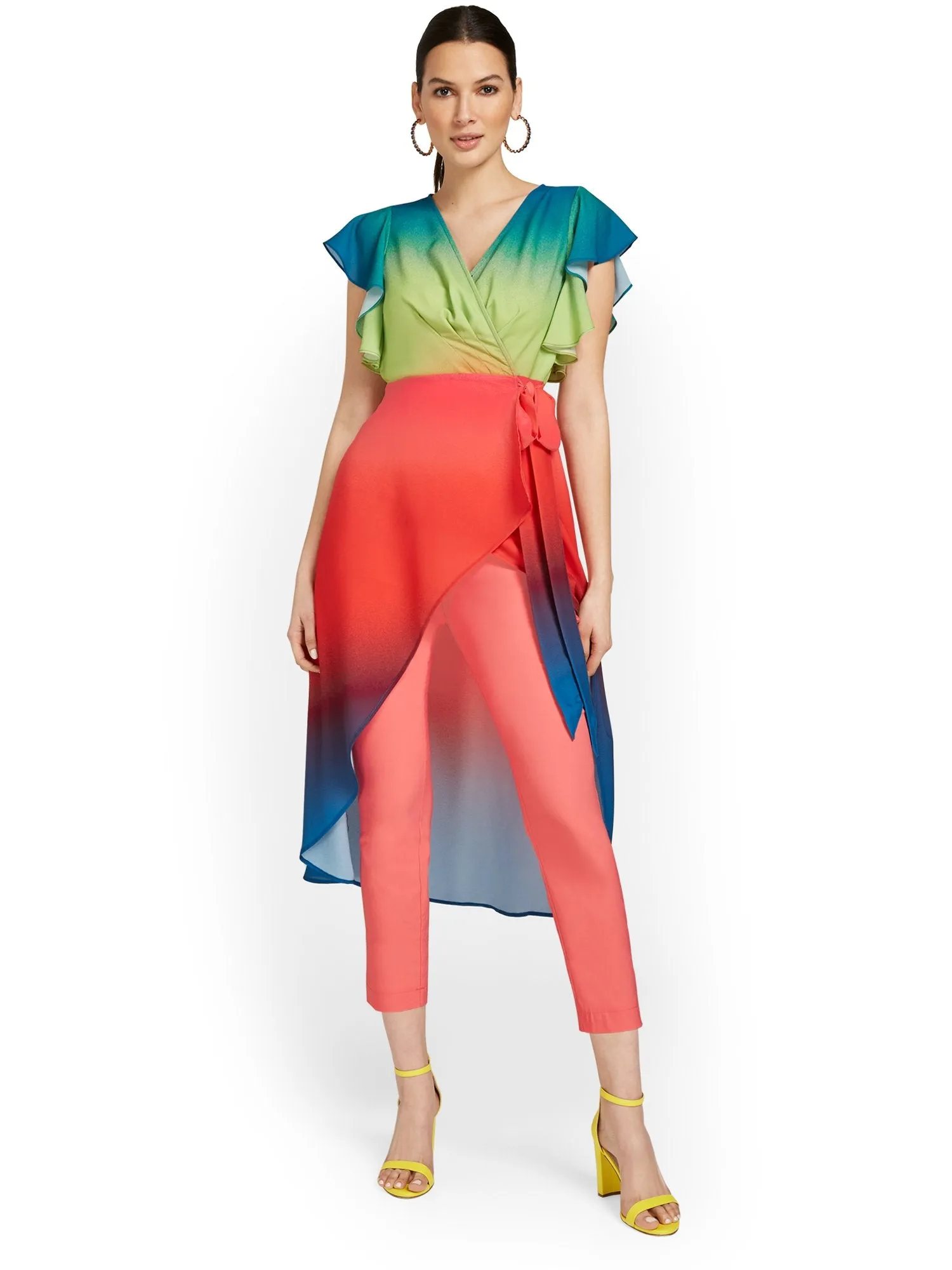Whitney High-Waisted Pull-On Slim-Leg Capri Pant