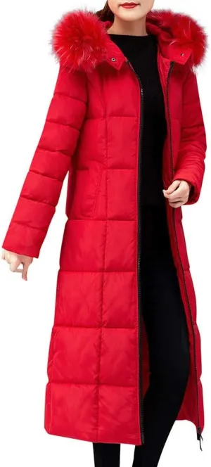 Winter Coat For Women Long Down Coats Thicken Puffer Jacket Warm Fur Hooded Quilted Coat Cotton Padded Jacket Outwear