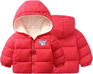Winter Down Coats for Kids Baby Warm Puffer Padded Coat Cotton Hooded Outwear Boy Girl Kid