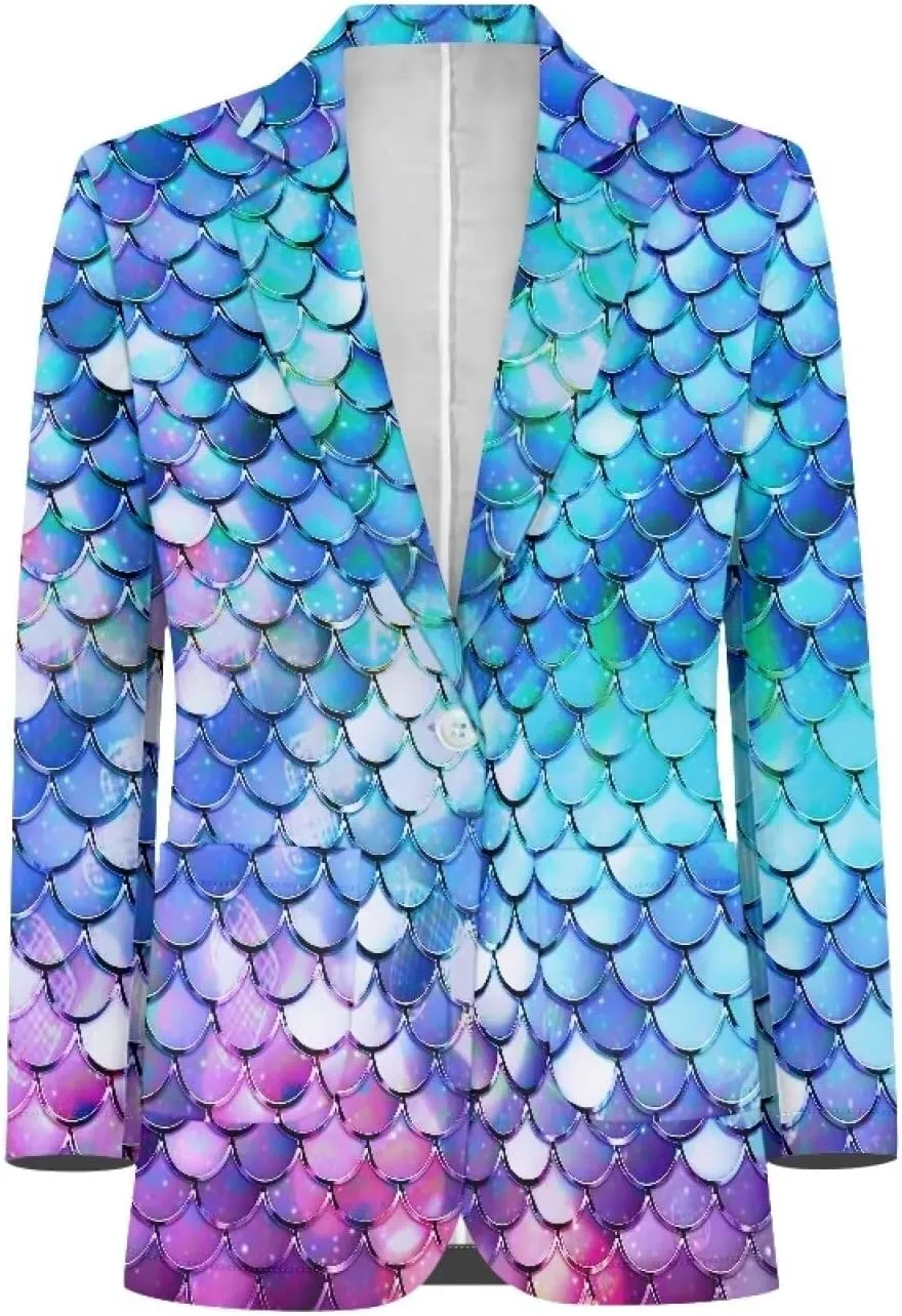 Women Blazer Jackets Boyfriend Open Front Lapel Collar Business Work Office Suit Jackets Long Sleeve Suit Coat