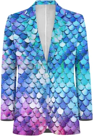 Women Blazer Jackets Boyfriend Open Front Lapel Collar Business Work Office Suit Jackets Long Sleeve Suit Coat