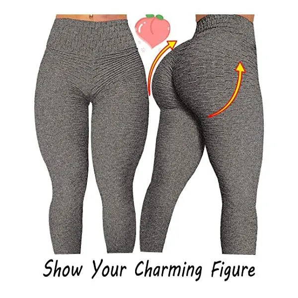 Women Scrunch Bum Leggings Gymwear Textured Butt Lift Elastic Pants
