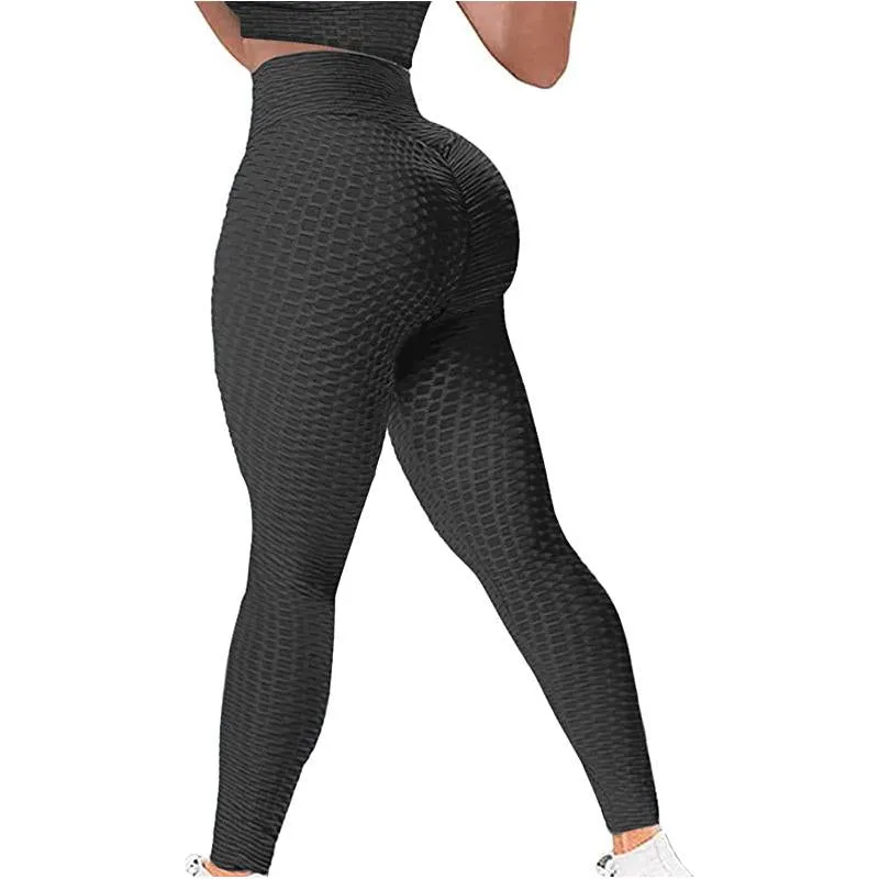 Women Scrunch Bum Leggings Gymwear Textured Butt Lift Elastic Pants