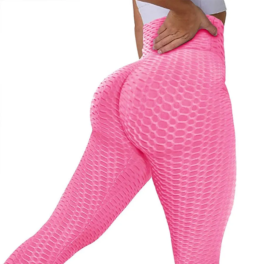 Women Scrunch Bum Leggings Gymwear Textured Butt Lift Elastic Pants