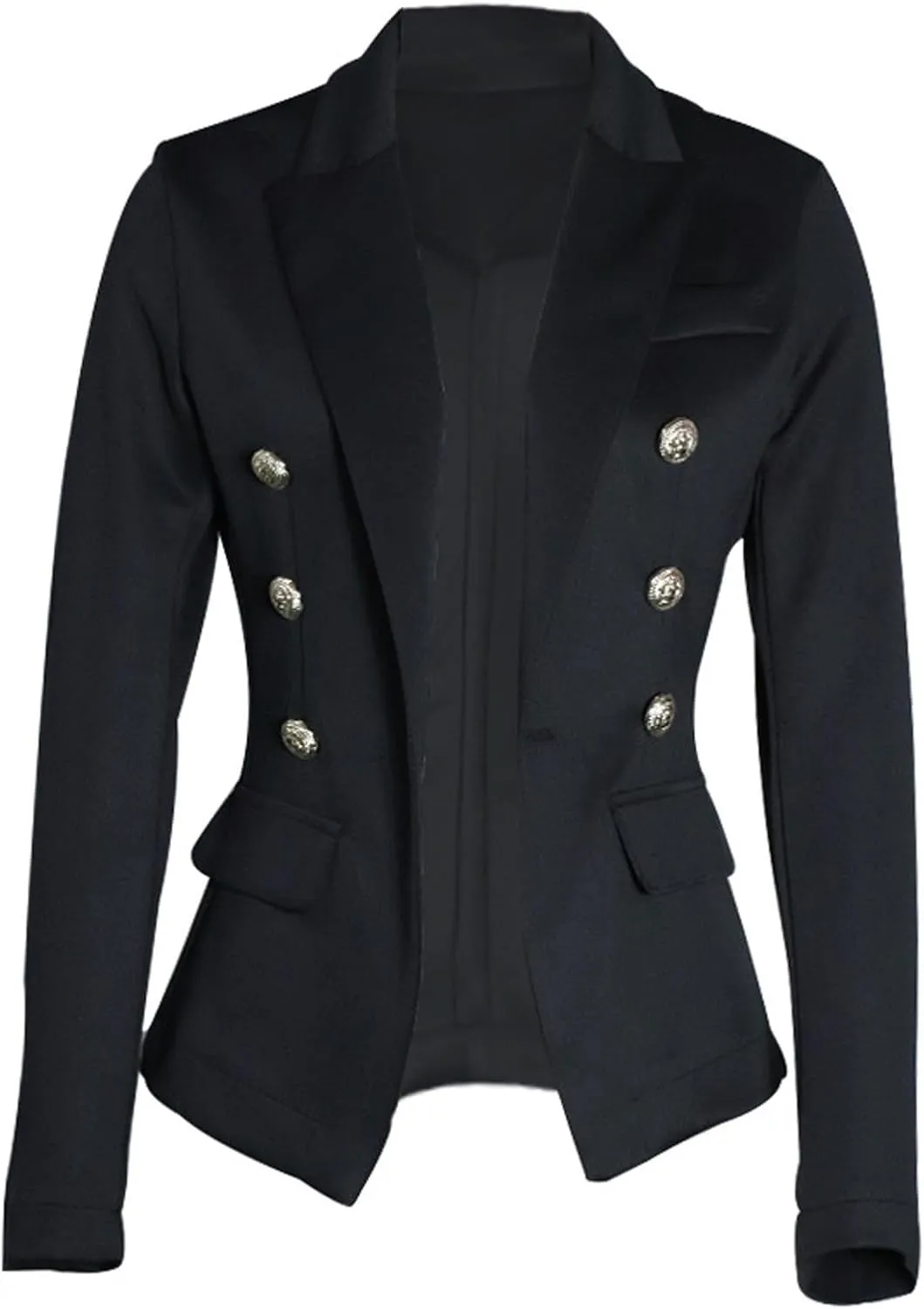 Womens Blazer Fashion Casual 2024 Office Work Button Jackets Long Sleeve Open Front Loose Lightweight Blazers
