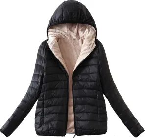 Women's Long Puffer Jacket Oversized Down Coat Lightweight Quilted Hooded Jacket Warm Fleece Lined Winter Outerwear