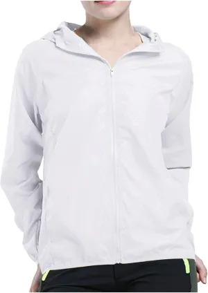 Womens Rain Coat Lightweight Coats Plus Size Casual Sports Windbreaker Hooded Waterproof Windproof Outdoor Jacket