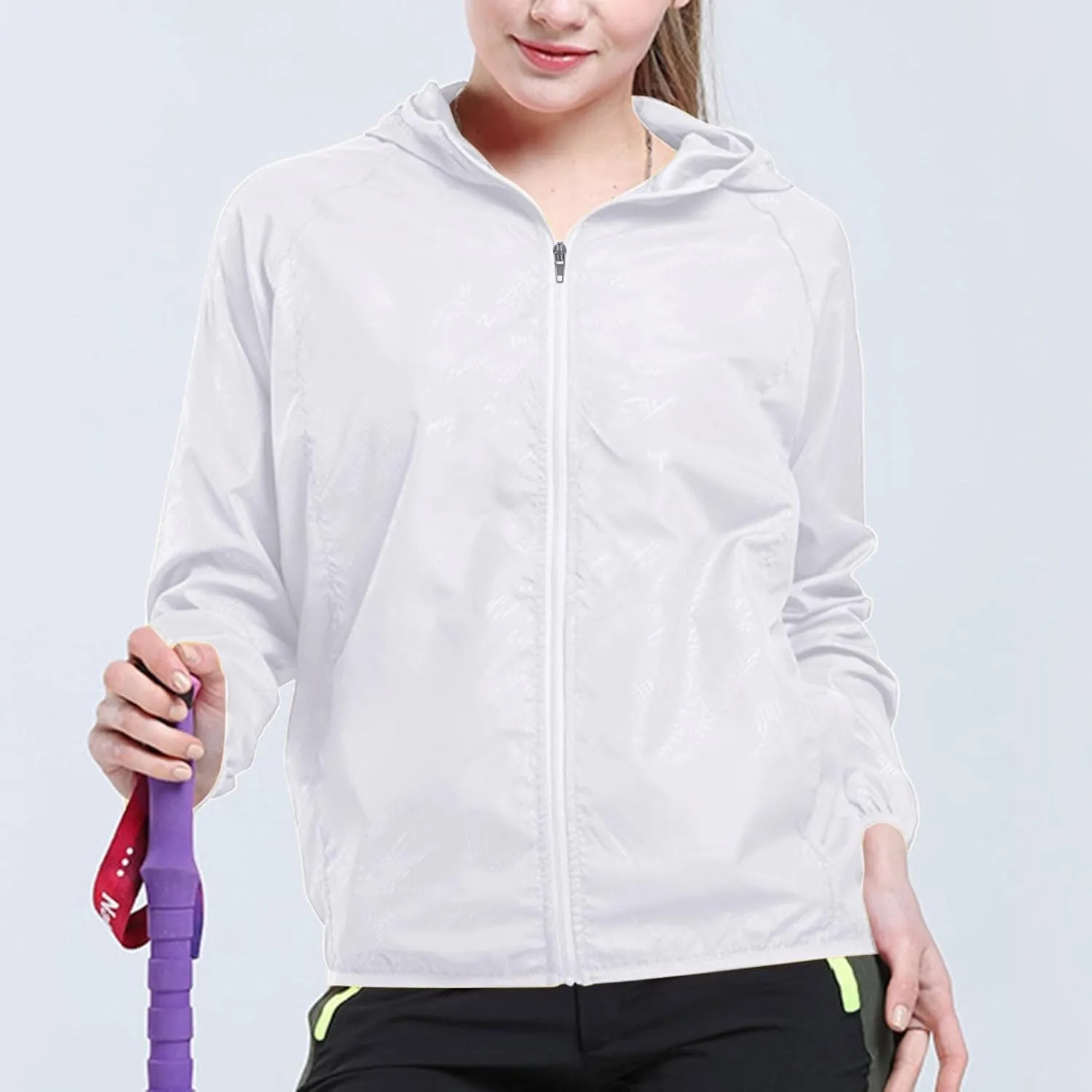 Womens Rain Coat Lightweight Coats Plus Size Casual Sports Windbreaker Hooded Waterproof Windproof Outdoor Jacket