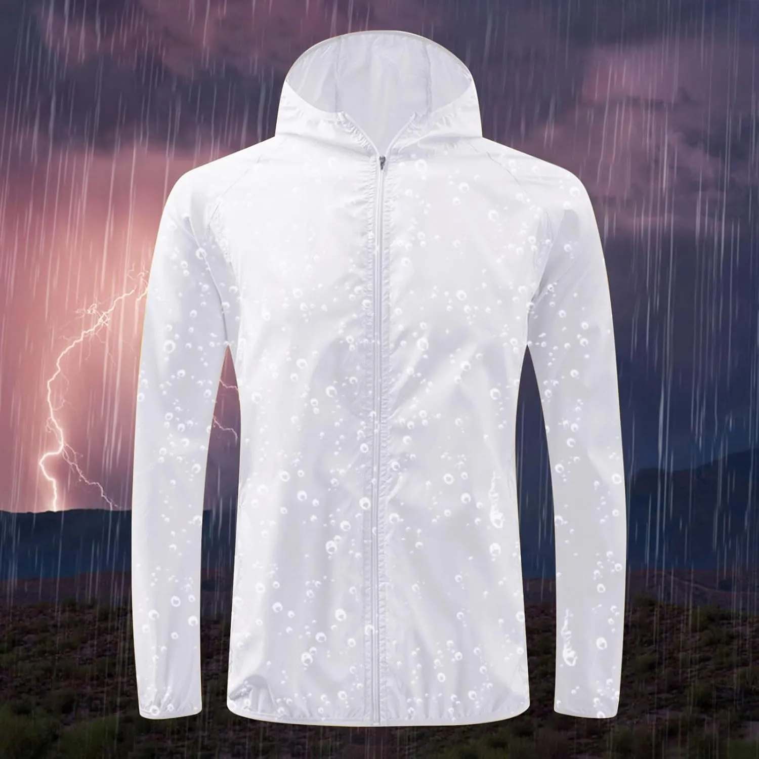Womens Rain Coat Lightweight Coats Plus Size Casual Sports Windbreaker Hooded Waterproof Windproof Outdoor Jacket