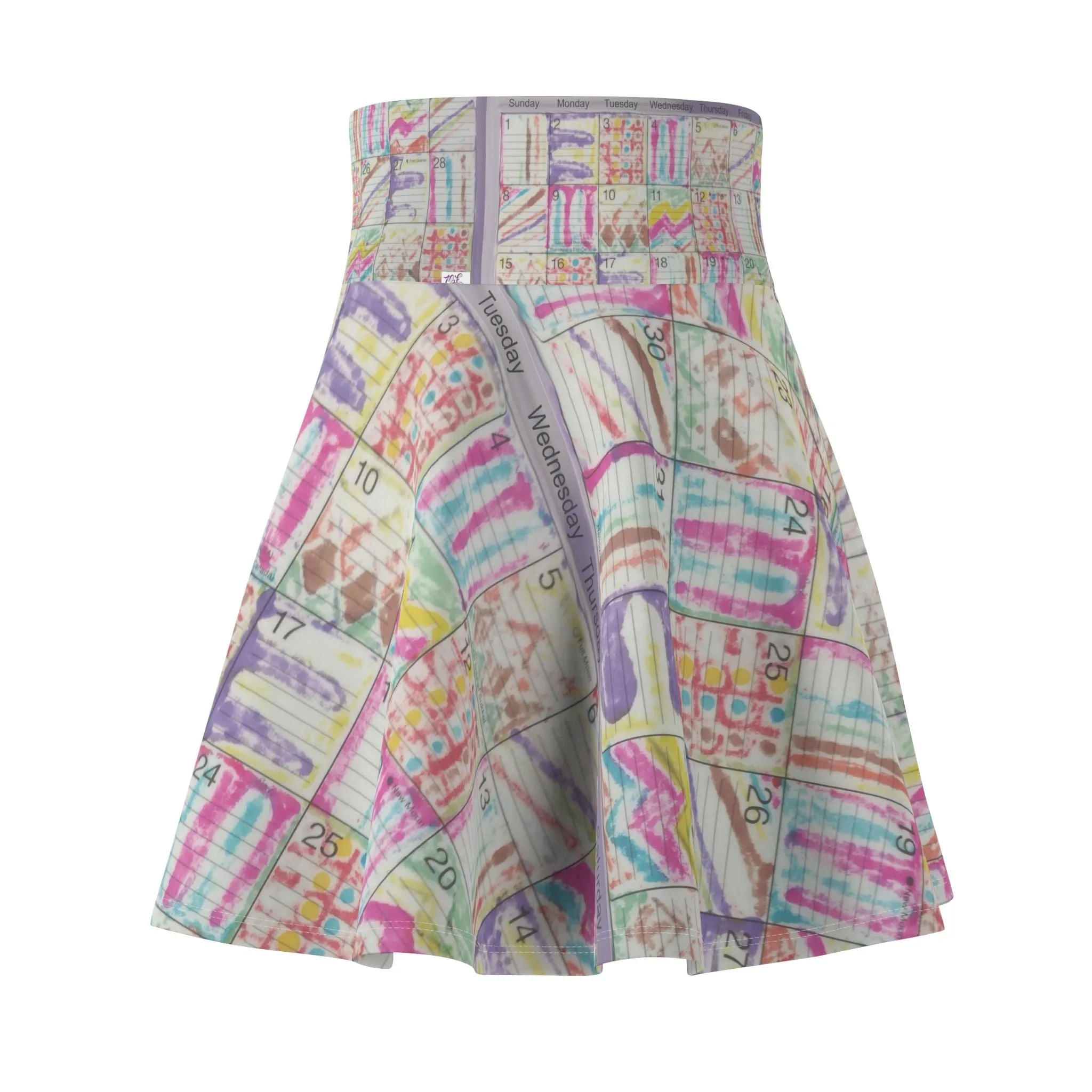 Women's Skater Skirt (AOP):  "Psychedelic Calendar(tm)" - Seeped