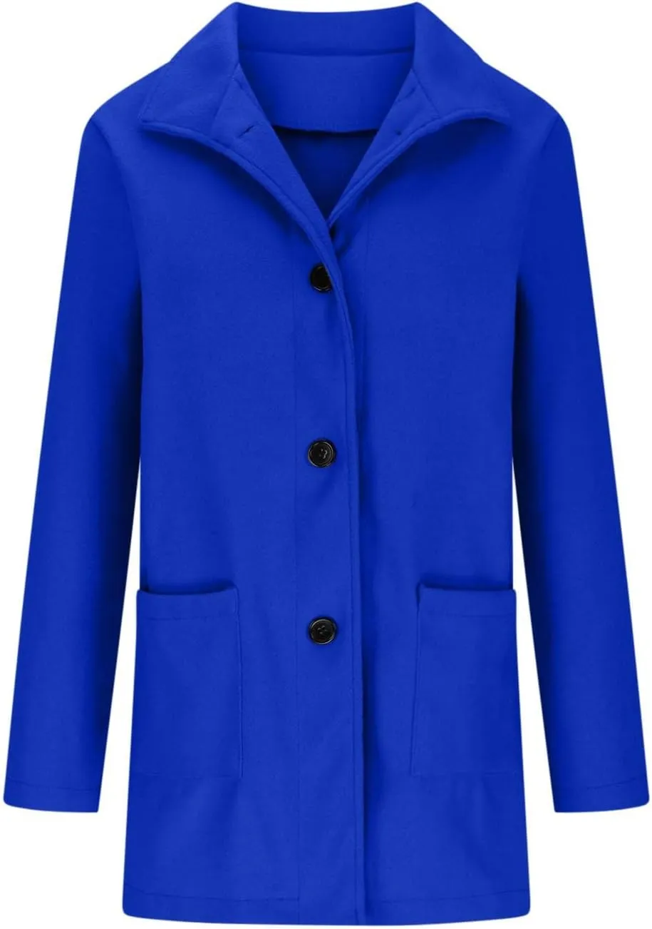 Wool Coat for Women Plus Size Thicken Pea Coats Stand Collar Single Breasted Trench Coat 2024 Fashion Winter Jackets