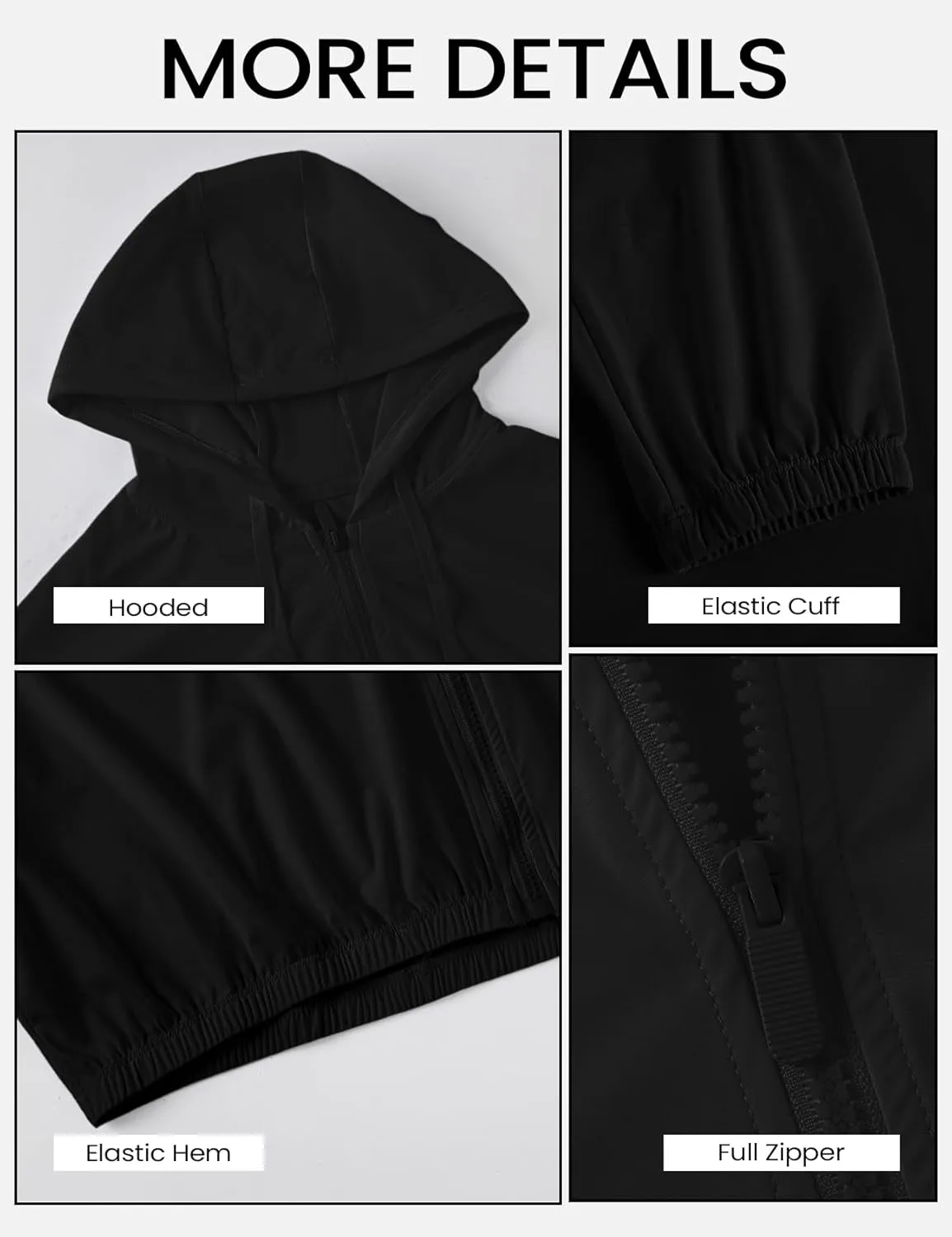 Wyeysyt Women's UPF 50  UV Sun Protection Cropped Jackets Athletic Running Workout Zip Up Hoodie Outdoor Jackets